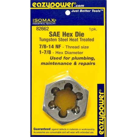 Eazypower 7 by 8-14 NF 1.87 in. Hex Die 250075